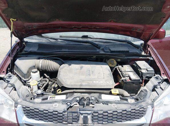 2C4RDGCG7JR134105 2018 DODGE GRAND CARAVAN Maroon Widok z tyłu