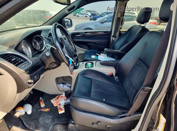 2C4RDGCG7KR765339 2019 DODGE GRAND Black Widok wnętrza z przodu