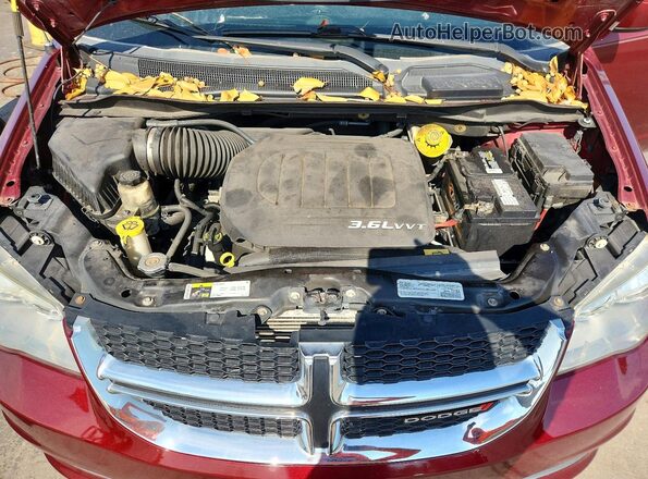 2C4RDGCG8JR178761 2018 DODGE GRAND Burgundy Widok komory silnika