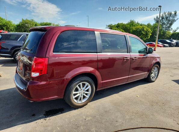 2C4RDGCG8JR178761 2018 DODGE GRAND Burgundy Tył prawy