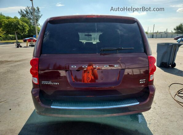 2C4RDGCG8JR178761 2018 DODGE GRAND Burgundy Widok z tyłu