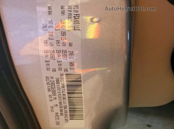 2C4RDGCG8JR300549 2018 DODGE GRAND Gray Vista de la etiqueta del VIN