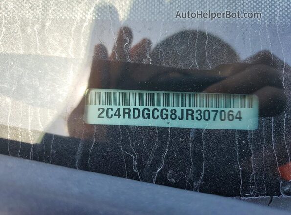 2C4RDGCG8JR307064 2018 DODGE GRAND Black VIN կոդի պիտակի տեսք