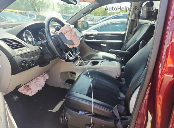 2C4RDGCG9HR678423 2017 DODGE GRAND Red Widok wnętrza z przodu