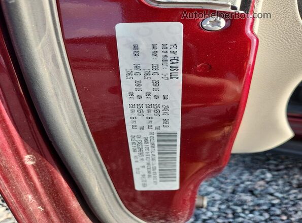 2C4RDGCG9HR678423 2017 DODGE GRAND Red Widok naklejki z numerem VIN
