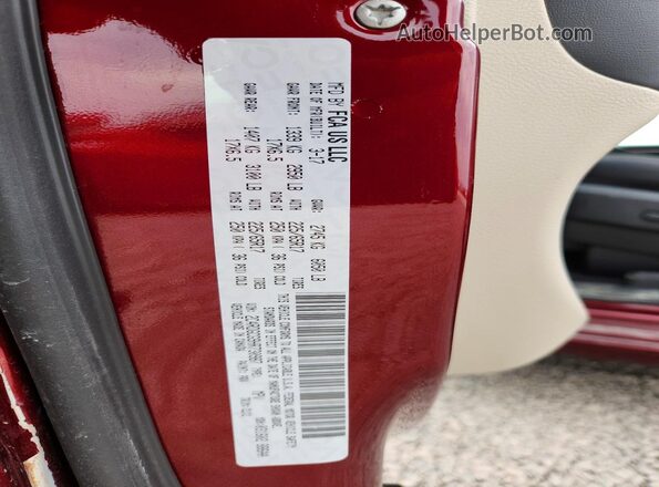 2C4RDGCG9HR730987 2017 DODGE GRAND Red Widok naklejki z numerem VIN