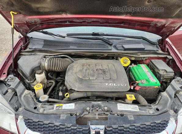 2C4RDGCG9HR730987 2017 DODGE GRAND Red Widok komory silnika