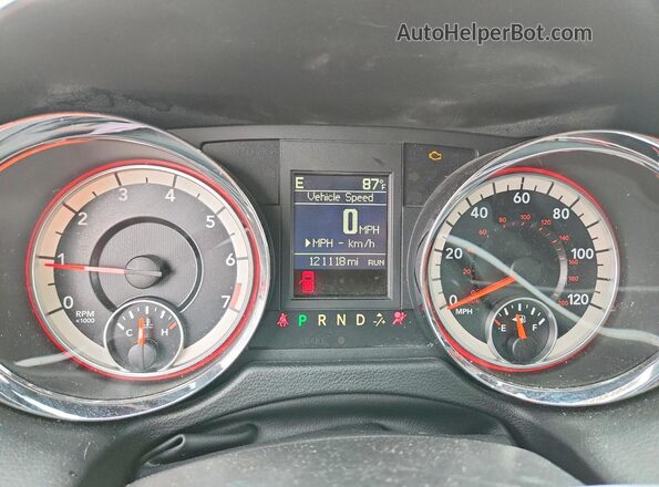2C4RDGCG9HR730987 2017 DODGE GRAND Red Widok zestawu wskaźników
