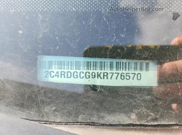 2C4RDGCG9KR776570 2019 DODGE GRAND Burgundy Вид наклейки з VIN-кодом