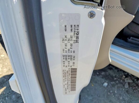 2C4RDGCGXGR116724 2016 DODGE GRAND White Vista de la etiqueta del VIN