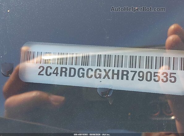 2C4RDGCGXHR790535 2017 DODGE GRAND CARAVAN Gray Շարժիչի բաժամունքի տեսք