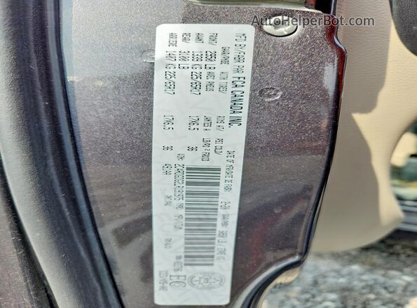 2C4RDGDG2LR191975 2020 DODGE GRAND Gray VIN sticker view