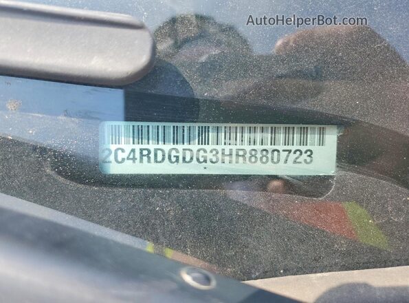 2C4RDGDG3HR880723 2017 DODGE GRAND Black ძრავის განყოფილების ხედი