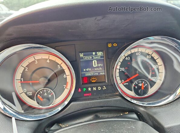 2C4RDGEG0GR310224 2016 DODGE GRAND Charcoal Instrument cluster view