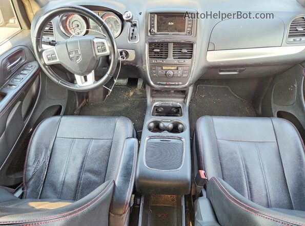 2C4RDGEG1GR319322 2016 DODGE GRAND Black Widok deski rozdzielczej