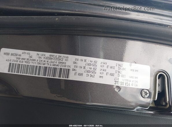 2C4RDGEG1HR852014 2017 DODGE GRAND CARAVAN Gray Շարժիչի բաժամունքի տեսք