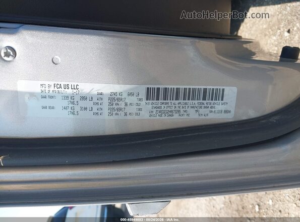 2C4RDGEG2HR673285 2017 DODGE GRAND CARAVAN Gray Вид підкапотного простору