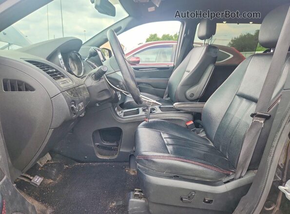 2C4RDGEG3JR200520 2018 DODGE GRAND Black Vista interior delantera