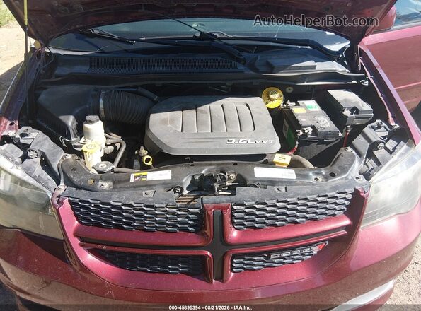 2C4RDGEG5HR738582 2017 DODGE GRAND CARAVAN Red Widok z tyłu