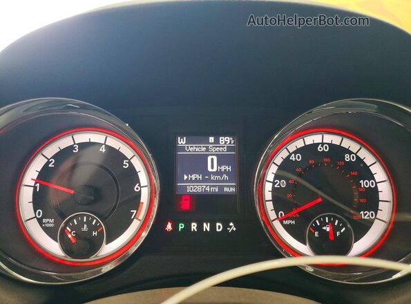 2C4RDGEG5JR189388 2018 DODGE GRAND Yellow Вид щитка приладів
