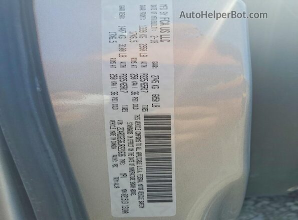 2C4RDGEG6JR221636 2018 DODGE GRAND Gray Вид наклейки з VIN-кодом