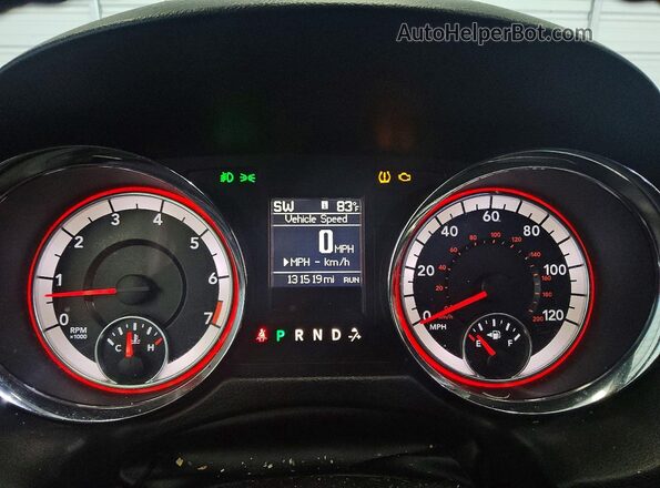 2C4RDGEG7GR320362 2016 DODGE GRAND Silver ხელსაწყოთა პანელის ხედი
