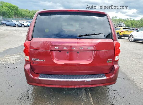 2C4RDGEG7JR196682 2018 DODGE GRAND Maroon Rear view