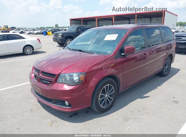 2C4RDGEG7JR343552 2018 DODGE GRAND CARAVAN Maroon Vista tres cuartos delantera izquierda