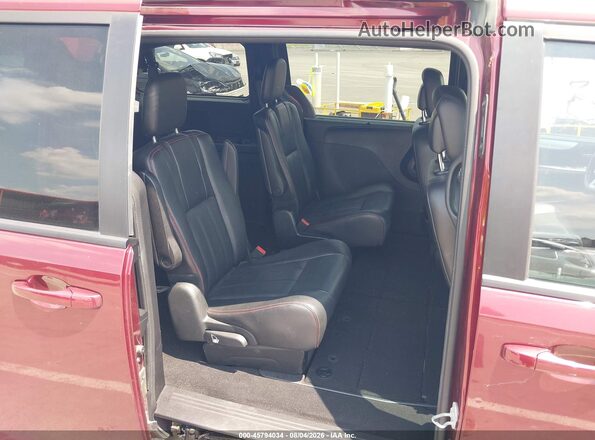 2C4RDGEG7JR343552 2018 DODGE GRAND CARAVAN Maroon Vista de la etiqueta del VIN