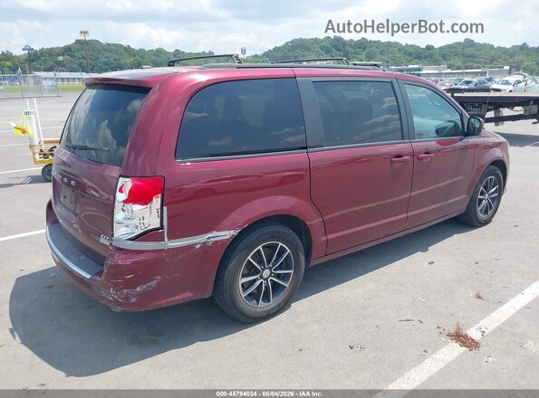 2C4RDGEG7JR343552 2018 DODGE GRAND CARAVAN Maroon Trasero derecho