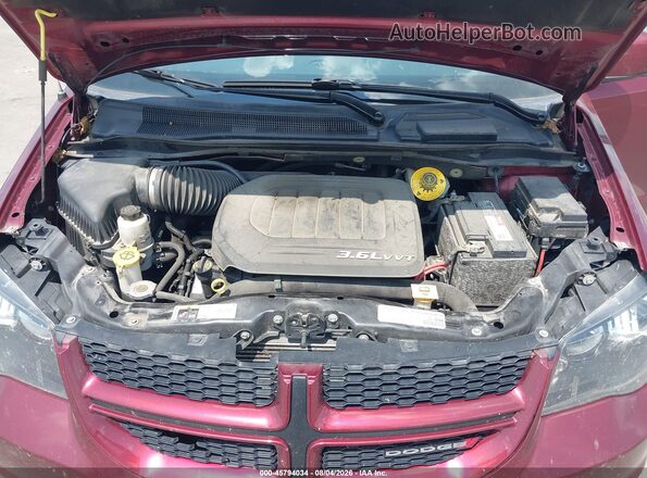 2C4RDGEG7JR343552 2018 DODGE GRAND CARAVAN Maroon Vista trasera
