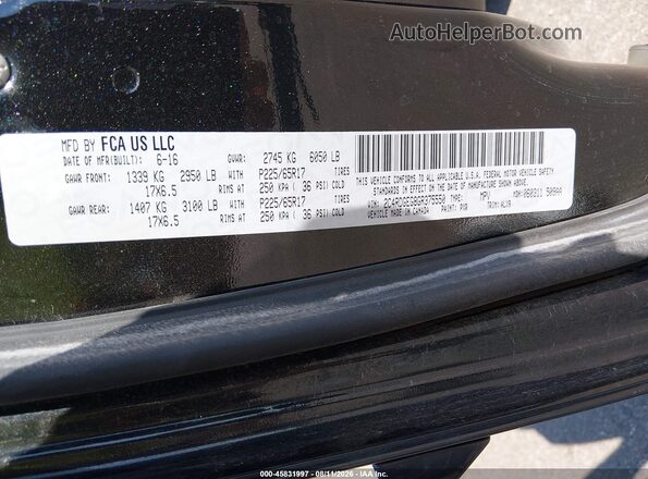 2C4RDGEG8GR375550 2016 DODGE GRAND CARAVAN Black Շարժիչի բաժամունքի տեսք