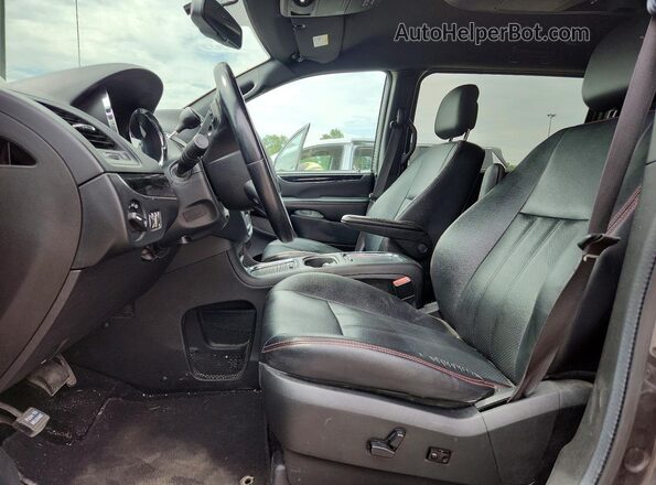2C4RDGEG8JR223761 2018 DODGE GRAND Серый Вид салона спереди