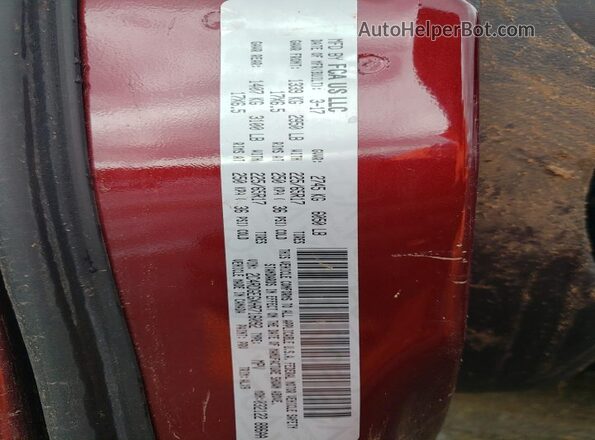 2C4RDGEGXHR716092 2017 DODGE GRAND Burgundy VIN կոդի պիտակի տեսք