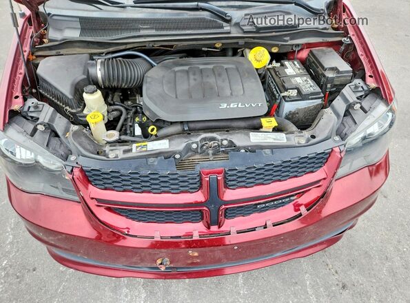 2C4RDGEGXJR250489 2018 DODGE GRAND Red Widok komory silnika