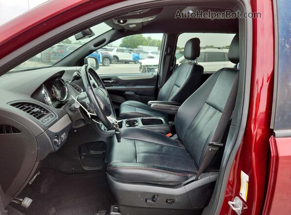 2C4RDGEGXJR250489 2018 DODGE GRAND Red Widok wnętrza z przodu