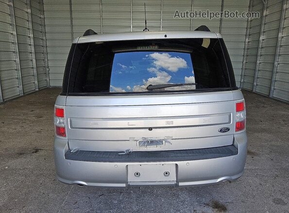 2FMGK5B82GBA23082 2016 FORD FLEX Silver Вид ззаду