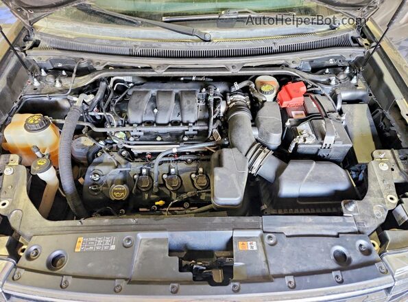 2FMGK5B84JBA02080 2018 FORD FLEX Gray Vista del compartimento del motor