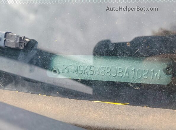 2FMGK5B88JBA10814 2018 FORD FLEX Gray Widok naklejki z numerem VIN
