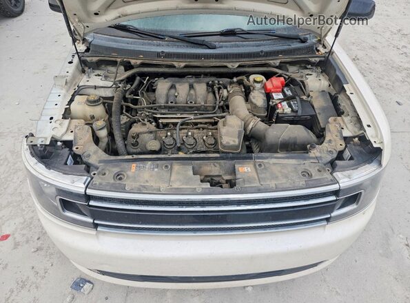 2FMGK5C80KBA39157 2019 FORD FLEX White Vista del compartimento del motor