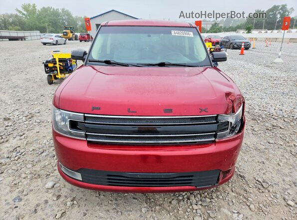 2FMGK5C81GBA11469 2016 FORD FLEX Maroon Front view