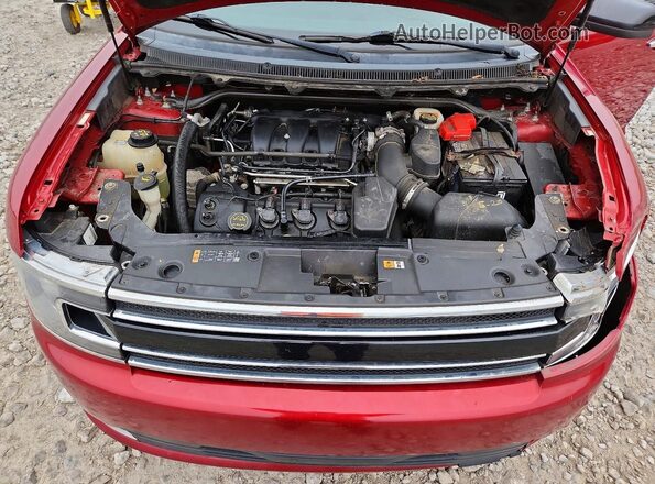 2FMGK5C81GBA11469 2016 FORD FLEX Maroon Engine compartment view