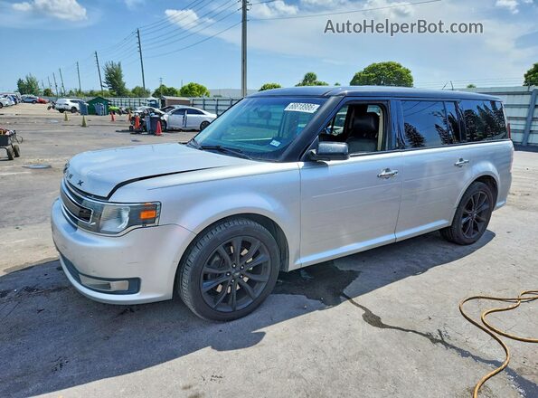 2FMGK5C81GBA17658 2016 FORD FLEX Silver Trasero izquierdo