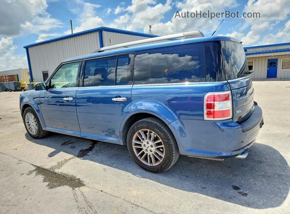 2FMGK5C81JBA10488 2018 FORD FLEX Blue Trasero izquierdo
