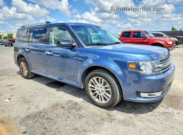 2FMGK5C81JBA10488 2018 FORD FLEX Blue Delantero derecho
