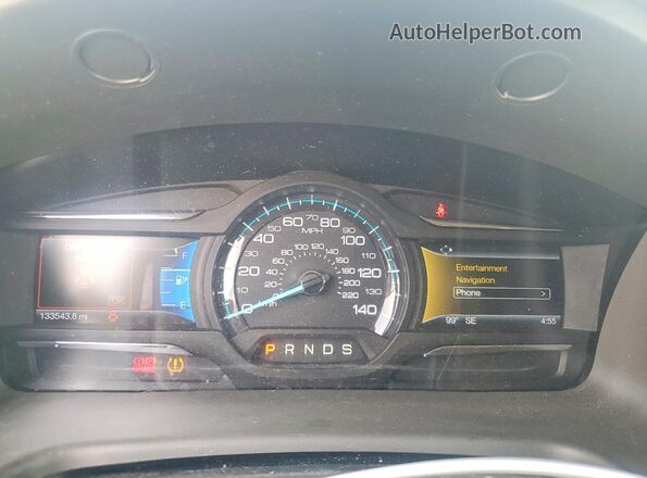 2FMGK5C82HBA08288 2017 FORD FLEX Серебряный Вид щитка приборов