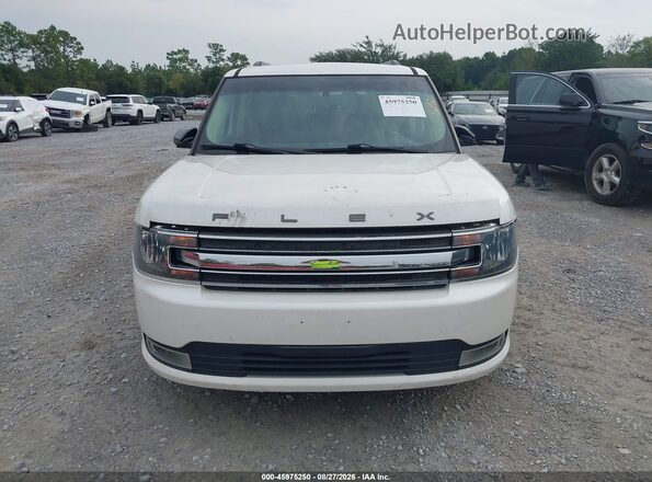 2FMGK5C82JBA02030 2018 FORD FLEX White Widok zestawu wskaźników
