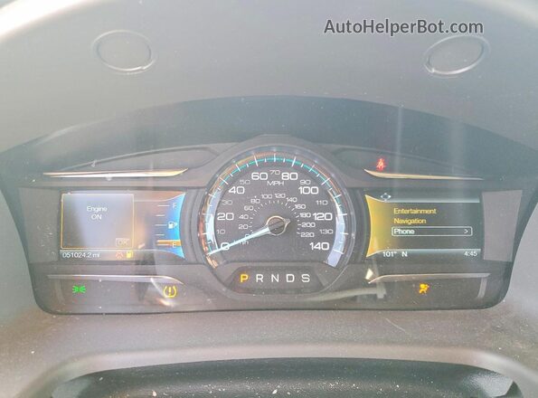 2FMGK5C84KBA13063 2019 FORD FLEX White Вид щитка приладів