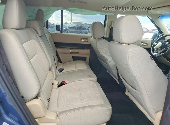 2FMGK5C84KBA25777 2019 FORD FLEX Blue უკანა სალონის ხედი