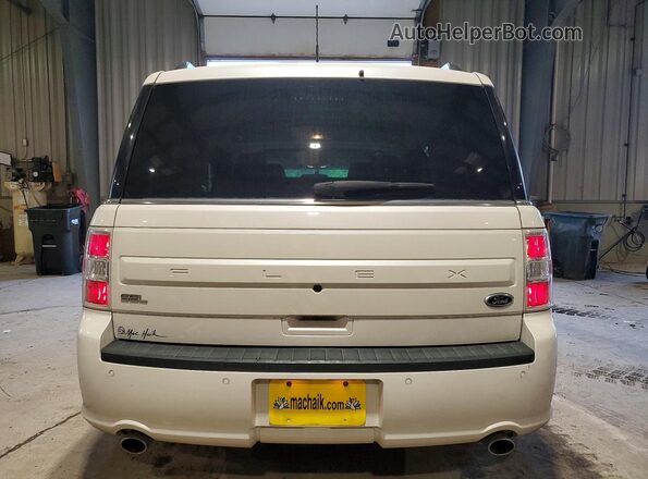2FMGK5C85GBA12396 2016 FORD FLEX White Вид ззаду